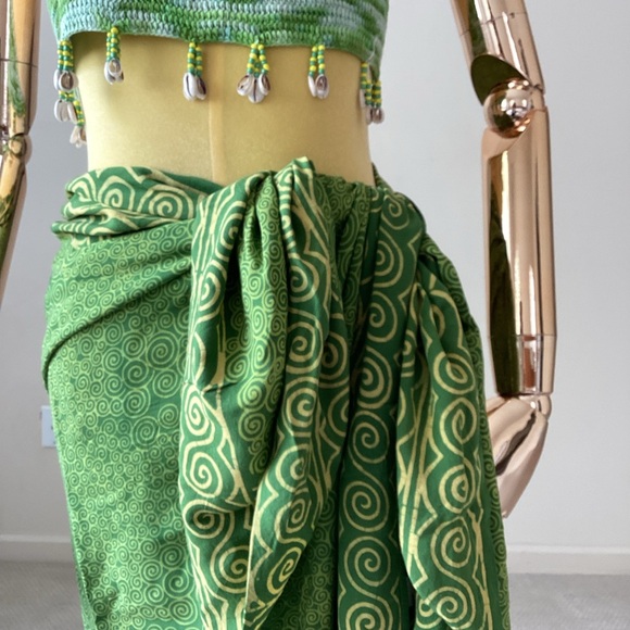 Bouncy Wear Green Beach Coverup Set SZ S - Picture 5 of 5